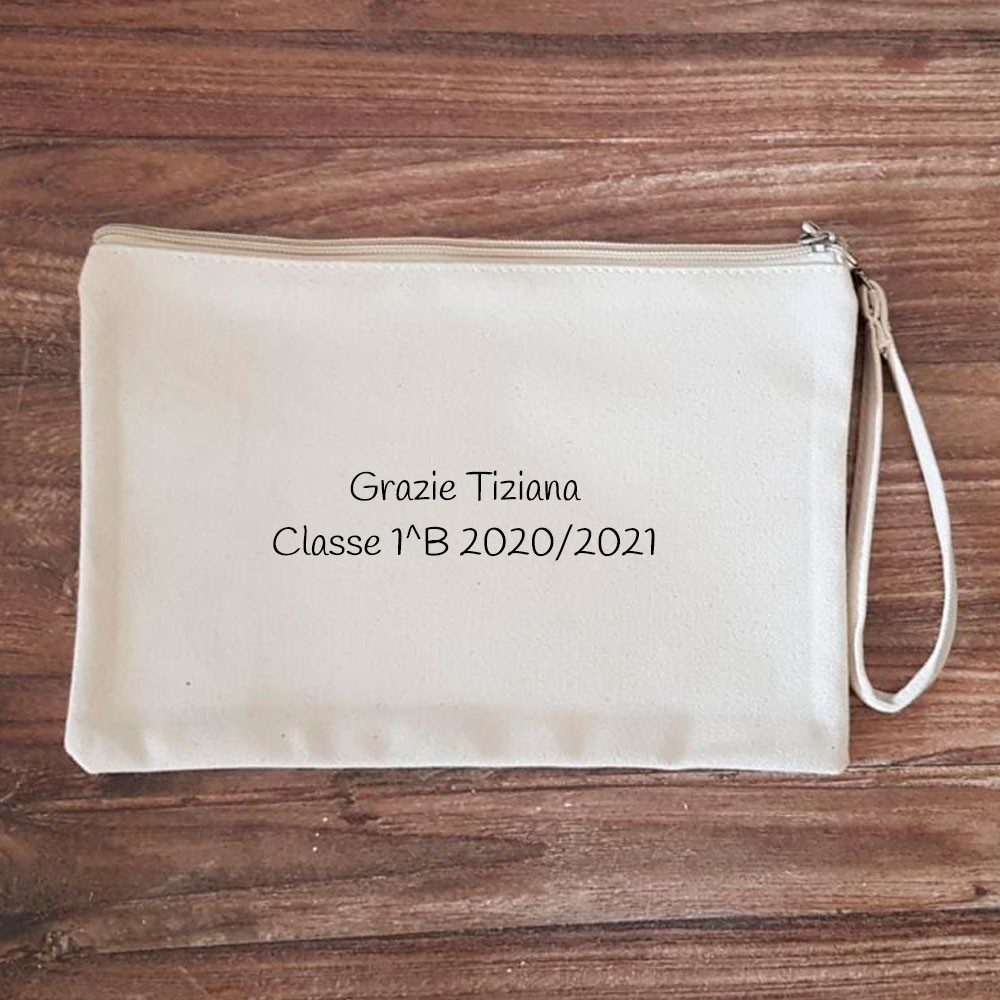Pochette personalizzata con il nome per la collaboratrice scolastica