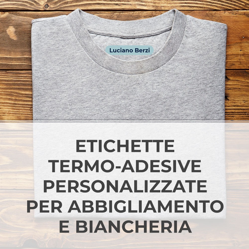 Etichette termo-adesive per vestiti casa di riposo