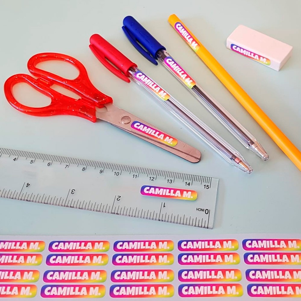 Etichette adesive per la scuola - materiale scolastico