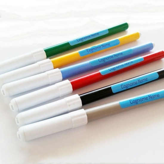 Kit Etichette Adesive per la scuola - Matite e Pennarelli