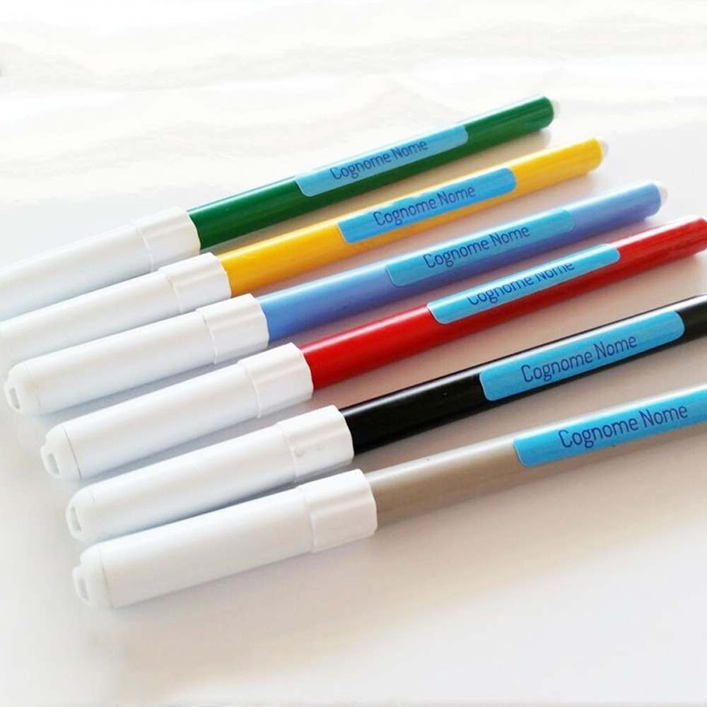 Kit Etichette Adesive per la scuola - Matite e Pennarelli