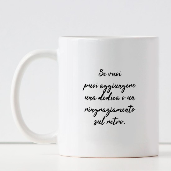 Tazza personalizzata con nome e fiori