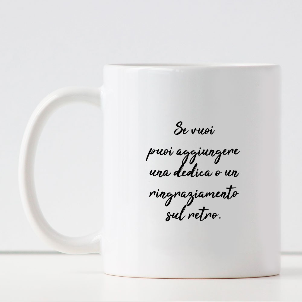 Tazza personalizzata con nome e fiori