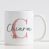 Tazza Monogram con iniziale e nome femminile