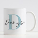Tazza Monogram con iniziale e nome maschile