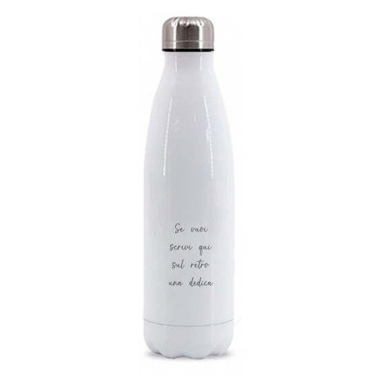 Bottiglia / Borraccia Termica in acciaio inox personalizzata con nome ed iniziale maschile