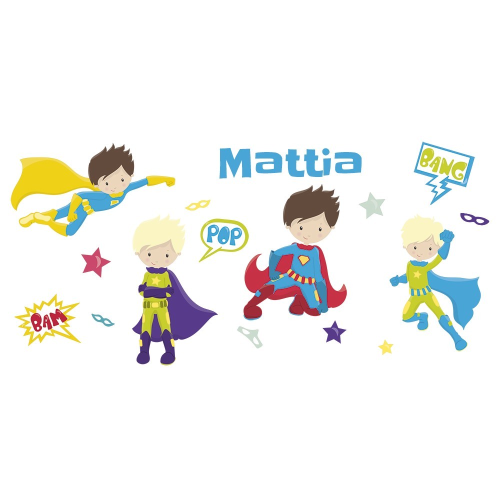 Bottiglia / Borraccia Termica in acciaio per bambino, personalizzata con super eroi e nome