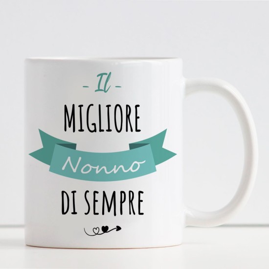 Tazza per il nonno migliore personalizzata con nome e dedica