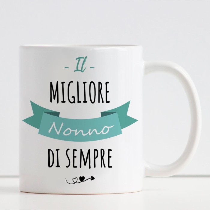Tazza per il nonno migliore personalizzata con nome e dedica