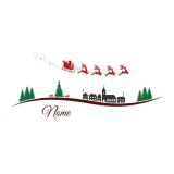 Tazza design natalizio babbo natale con le renne personalizzata con nome