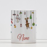 Tazza regalo Natale con design natalizio e personalizzata con nome