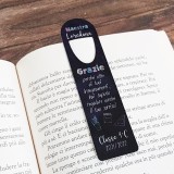 Segnalibro personalizzato per la maestra con nome, classe e dedica