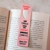 Segnalibro personalizzato per la maestra con nome, classe e frase "Che fortuna avere una insegnante speciale come te"