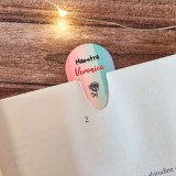 Segnalibro personalizzato per la maestra con nome, classe e frase "Grazie maestra per averci aiutato a crescere"