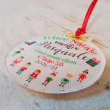 Pallina natale (sfera) in plexiglass personalizzata con dedica per la maestra