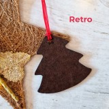 Addobbo per l'albero di Natale ( pallina di Natale a forma di albero) per la Maestra, personalizzato con dedica e nome