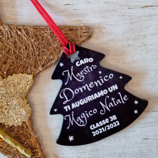 Addobbo albero di natale, personalizzato per la maestra o il maestro