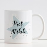 Tazza personalizzata Super Maestro o Prof. con nome e classe sul retro