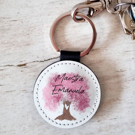 Portachiavi per la maestra personalizzato con nome e classe