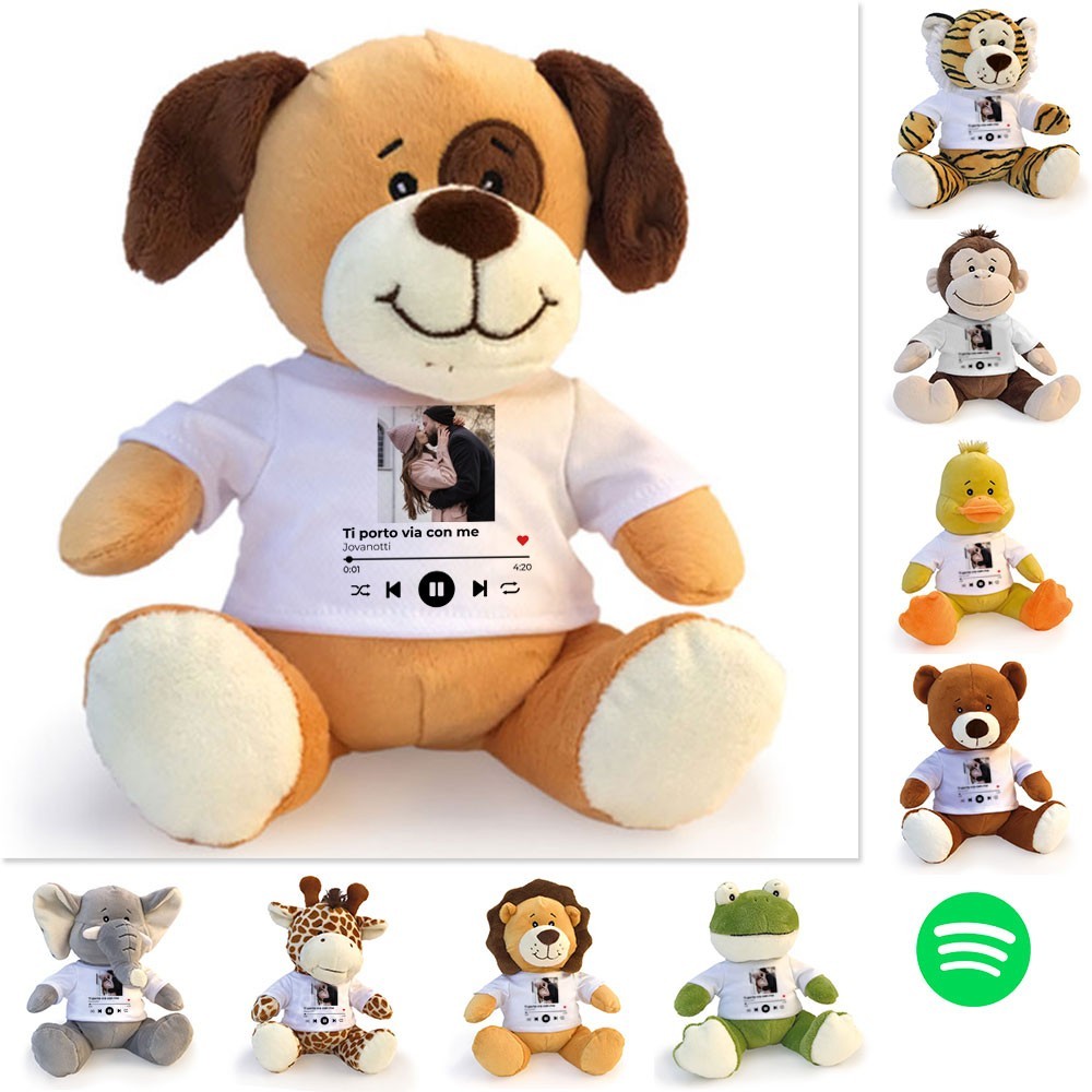 Peluches personalizzati Spotify con foto e canzone preferita
