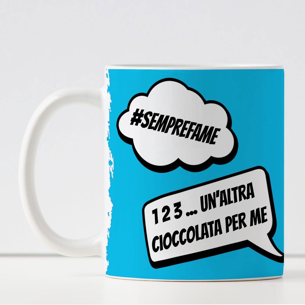 Tazza Smile Matto personalizzata con nome, hashtag e frase