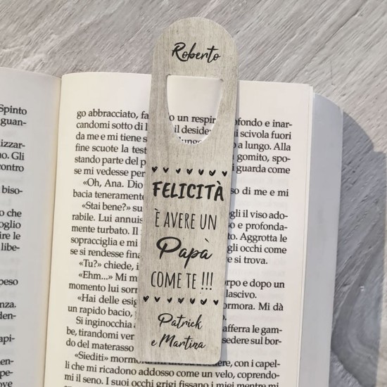 Segnalibro regalo personalizzato per il papà