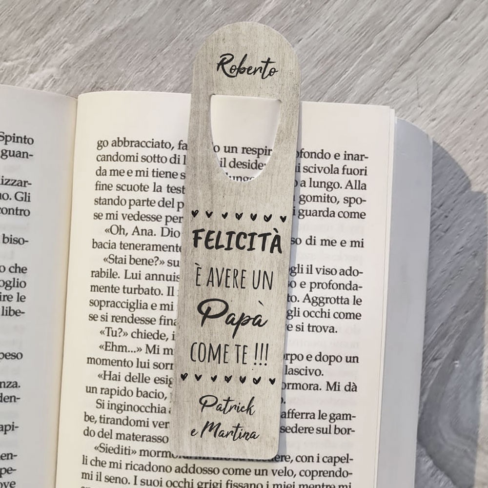 Segnalibro regalo personalizzato per il papà