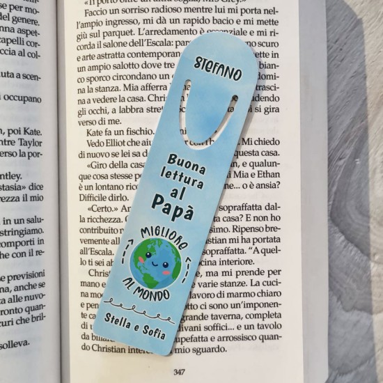 Segnalibro personalizzato come regalo per la festa del papà