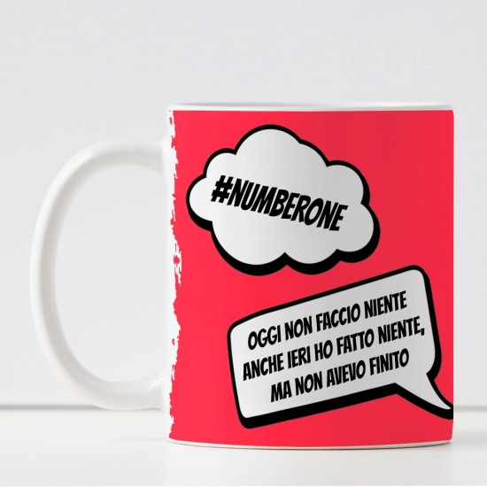 Divertente Tazza Smile Furbetto personalizzata con nome, hashtag e frase