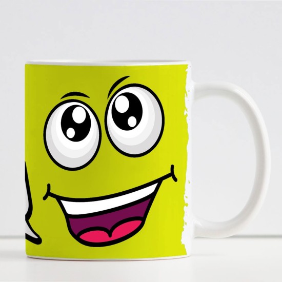 Tazza Smile Felice personalizzata con nome, hashtag e frase