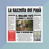Quadro regalo per la festa del papà "La gazzetta del papà" personalizzato con foto