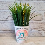 Vaso in ceramica per i fiori, personalizzato con dedica per la nonna e nome
