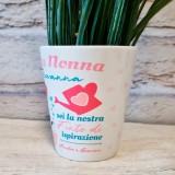 Regalo per la nonna, vasetto in ceramica per i fiori personalizzato con nome