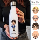 Borraccia regalo maestro completamente personalizzato, classe e nomi bambini