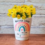 Regalo personalizzato vaso maestra con nome maestra e bambini
