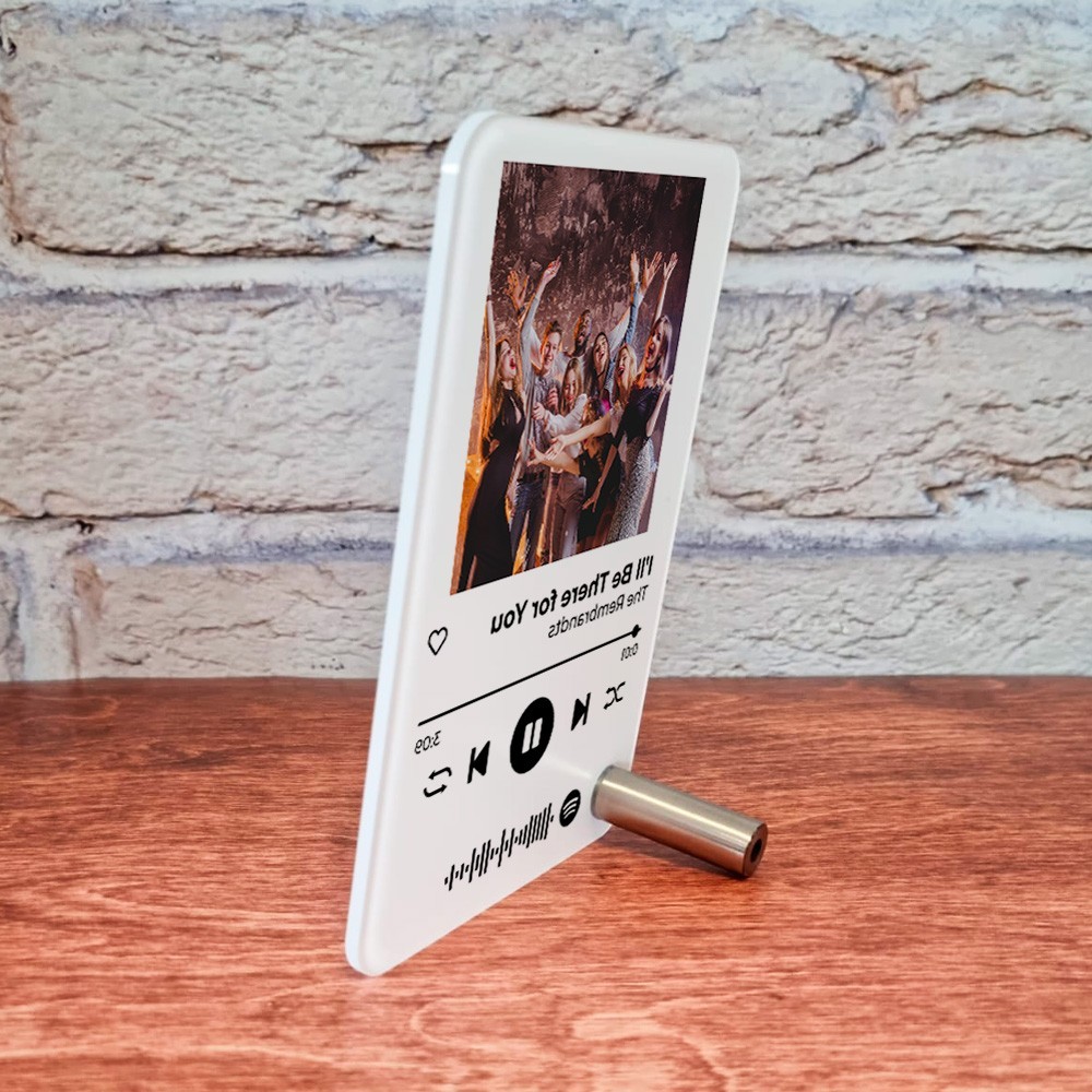 Targa plexiglass Spotify con foto e canzone preferita