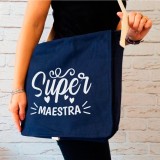 Borsa Tracolla regalo per una Super Maestra personalizzata con nome e classe