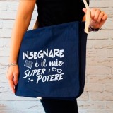 Borsa Tracolla regalo per la Maestra personalizzata con nome e classe