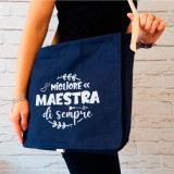 borsa tracolla personalizzata regalo per la migliore maestra di sempre