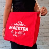 Borsa Tracolla regalo per la Maestra personalizzata con nome e classe