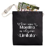 Shopper a Tracolla regalo per una Maestra in edizione limitata personalizzata con nome e classe