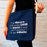 Borsa Tracolla regalo per la Maestra personalizzata con nome e classe