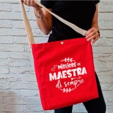 shopper tracolla personalizzata per la migliore maestra