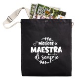 Shopper a Tracolla regalo per la migliore maestra di sempre personalizzata con nome e classe