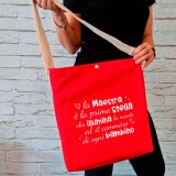 Shopper tracolla regolabile e personalizzata regalo maestra