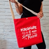 Shopper a Tracolla regalo per la migliore maestra di sempre personalizzata con nome e classe