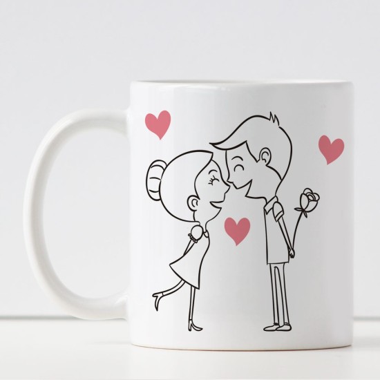 Tazza per innamorati personalizzata con nome e frase d'amore