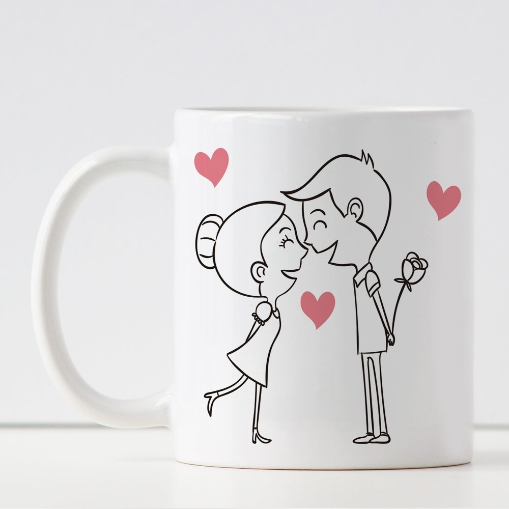 Tazza per innamorati personalizzata con nome e frase d'amore