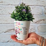 Vaso regalo per la maestra, albero della vita personalizzato con i nomi dei bambini