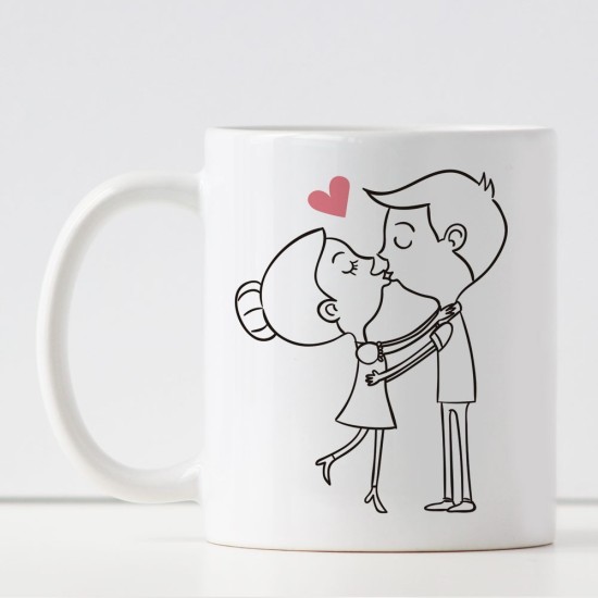 Tazza per innamorati personalizzata con iniziali e frase d'amore